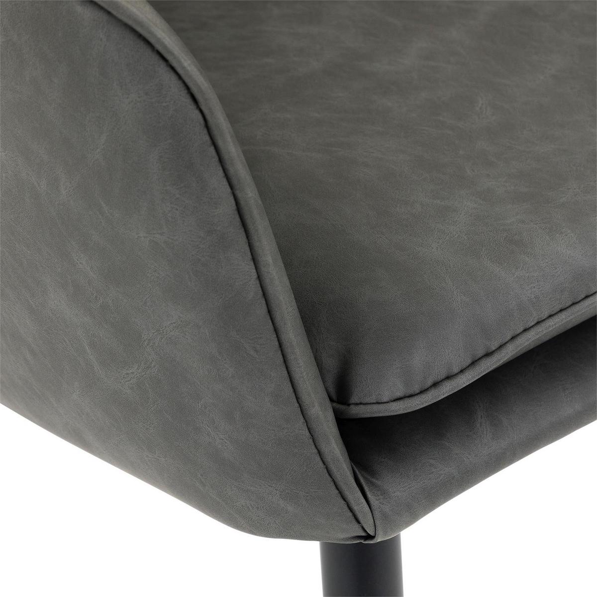 ESSZIMMERSTÜHLE ETTA 2er-Set grau - Grau, Textil (57/85/58cm) - IDIMEX