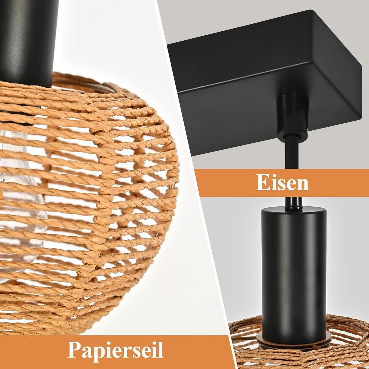 PENDELLEUCHTE BARBARA Ⅲ 70/56/120 cm - Schwarz, Metall (70/56/120cm) - Nettlife