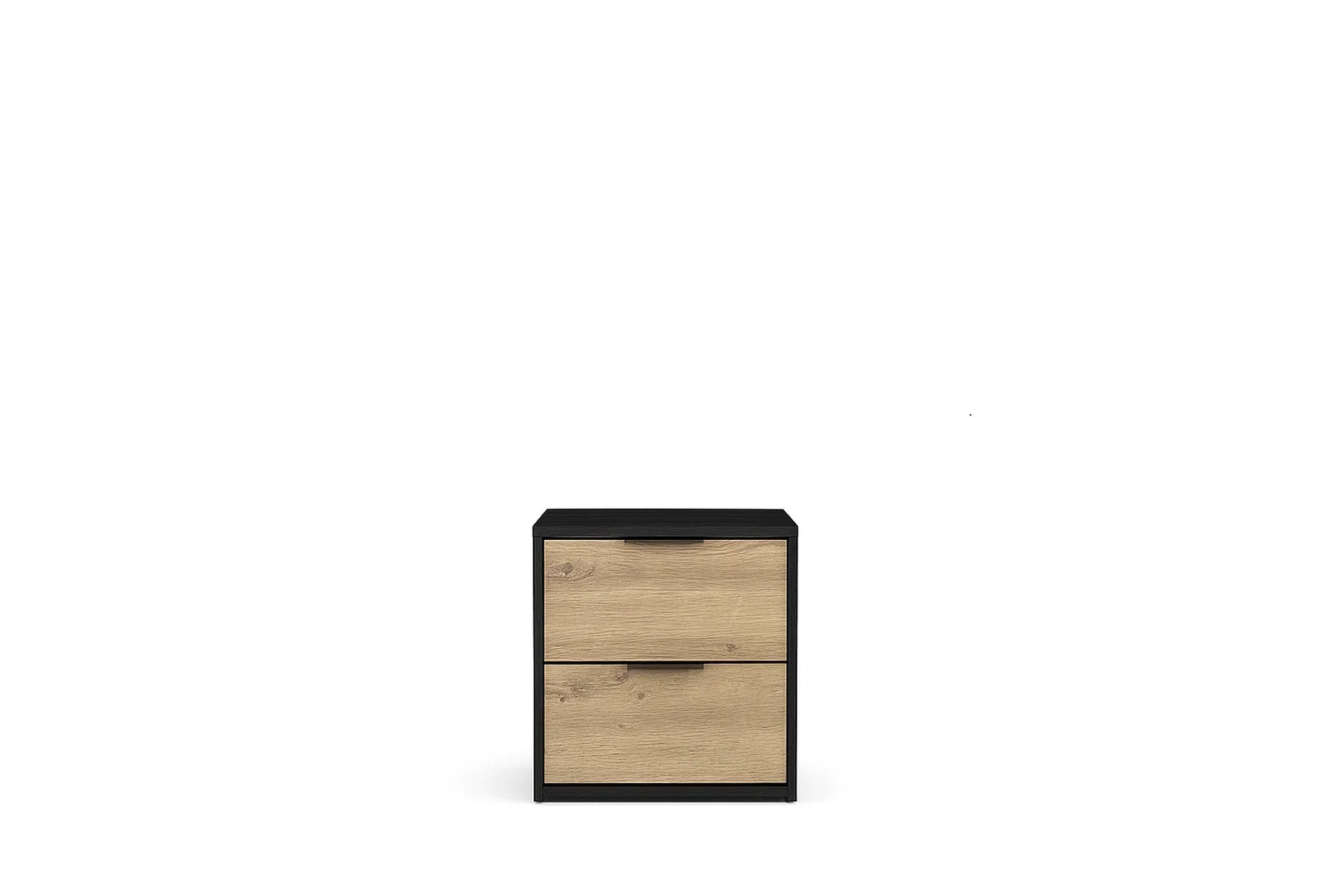 NACHTTISCHE Graphit Schwarz, Eiche Artisan 44/46/35 - Eiche Artisan, Holzwerkstoff (44/46/35cm) - RAUMHIRSCH FURNITURE