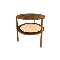 KAFFEETISCH NIEDRIG INA Wildeiche - Alteiche, Holz (70/70/50cm) - byoak