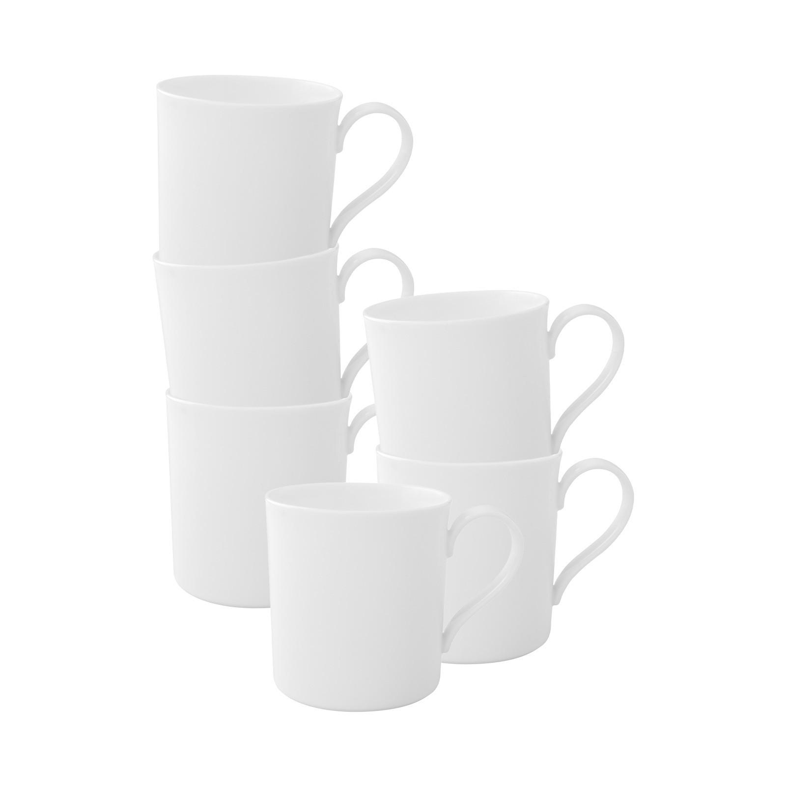 KAFFEETASSEN Modern Grace weiß 170 ml 6er Set - Weiß, Keramik (0.17L) - Villeroy & Boch