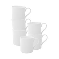KAFFEETASSEN Modern Grace weiß 170 ml 6er Set - Weiß, Keramik (0.17L) - Villeroy & Boch