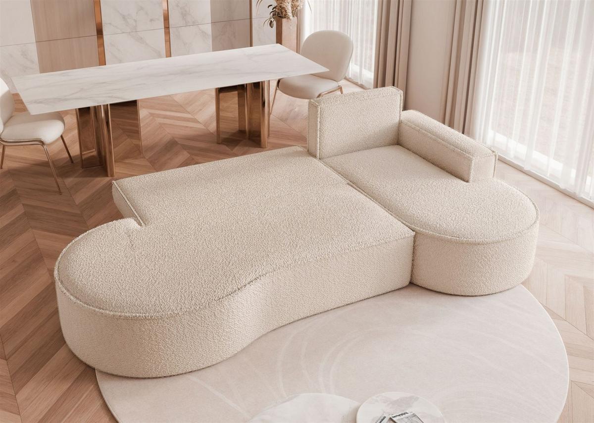 ECKSOFA Arlet Mit Schlaffunktion - Beige, Holzwerkstoff/Textil (156/277cm) - Fun Möbel