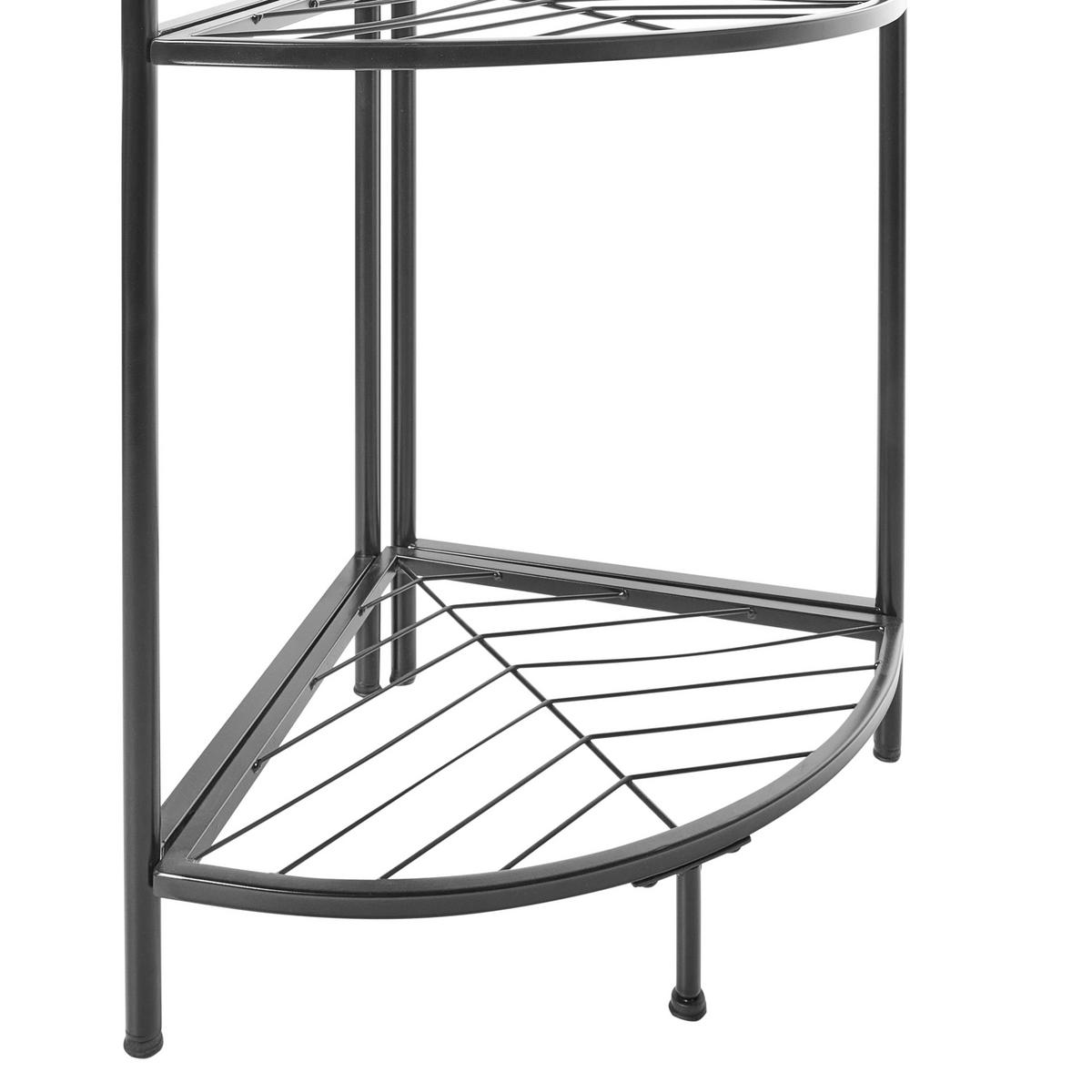 ECK-GARDEROBENSTÄNDER Schwarz Lawton - Schwarz, Metall (53/160/37cm) - Beliani