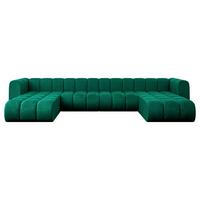WOHNLANDSCHAFT modulares Sofa Joren-U2 - 410x177x70 cm Grün - Dunkelgrün, Holzwerkstoff/Textil (410/70/177cm) - ALTDECOR