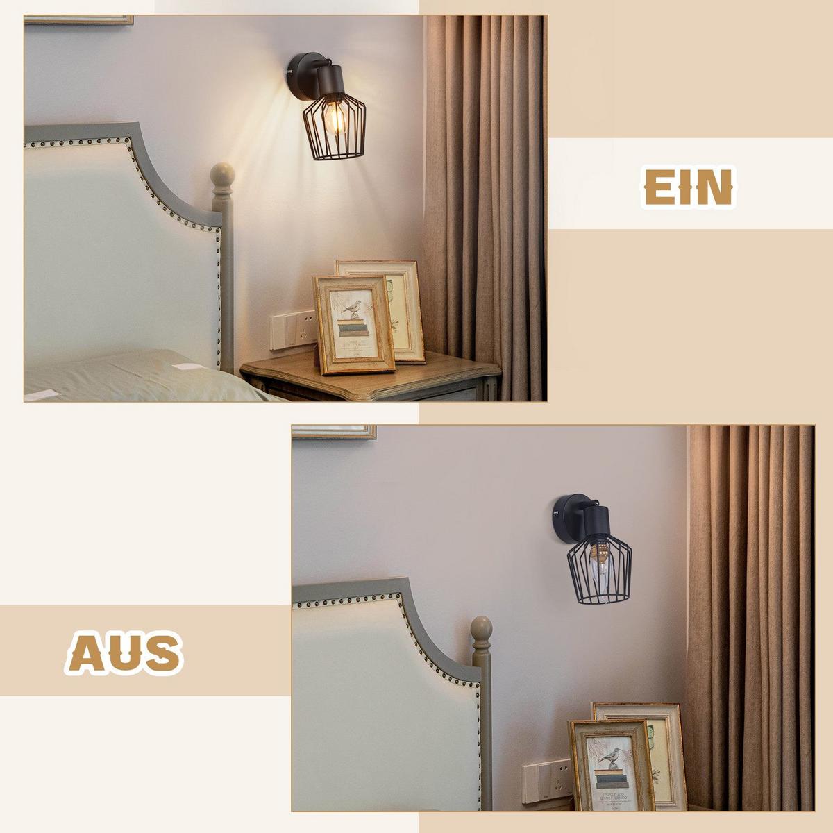 DECKENSTRAHLER Franziska 1-flammig 8/10/10 cm - Schwarz, Metall (8/10/10cm) - Nettlife