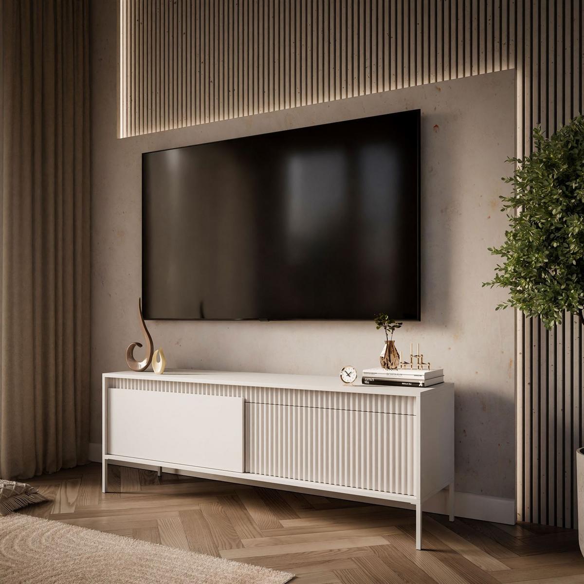 TV-ELEMENT YASUMI 153 cm beige - Beige, Holzwerkstoff (153.5/53.4/39.5cm) - Lookway