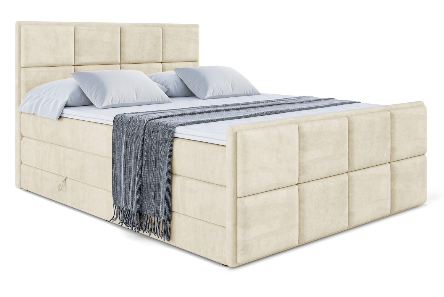 BOXSPRINGBETT NOVA-Z KING - 120 x 200 - H3/H4 - Beige - Beige, Holzwerkstoff (120/200cm) - ALTDECOR