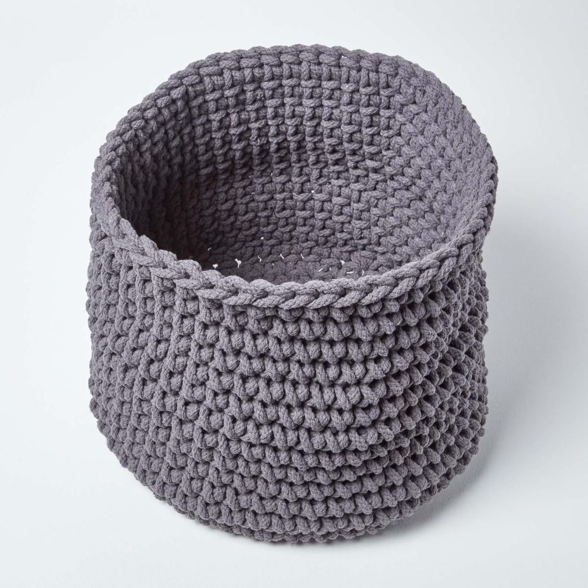 AUFBEWAHRUNGSKORB Baumwolle 42/37 cm - Grau, Textil (42/42/37cm) - Homescapes
