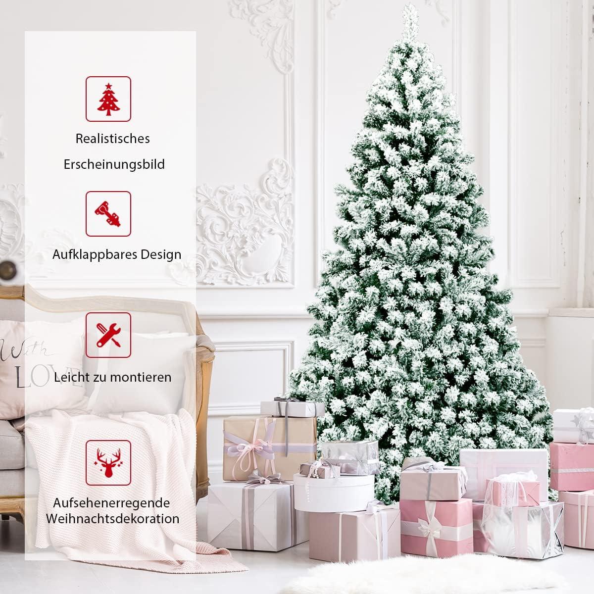 WEIHNACHTSBAUM Grün - Grün, Kunststoff (225cm) - COSTWAY