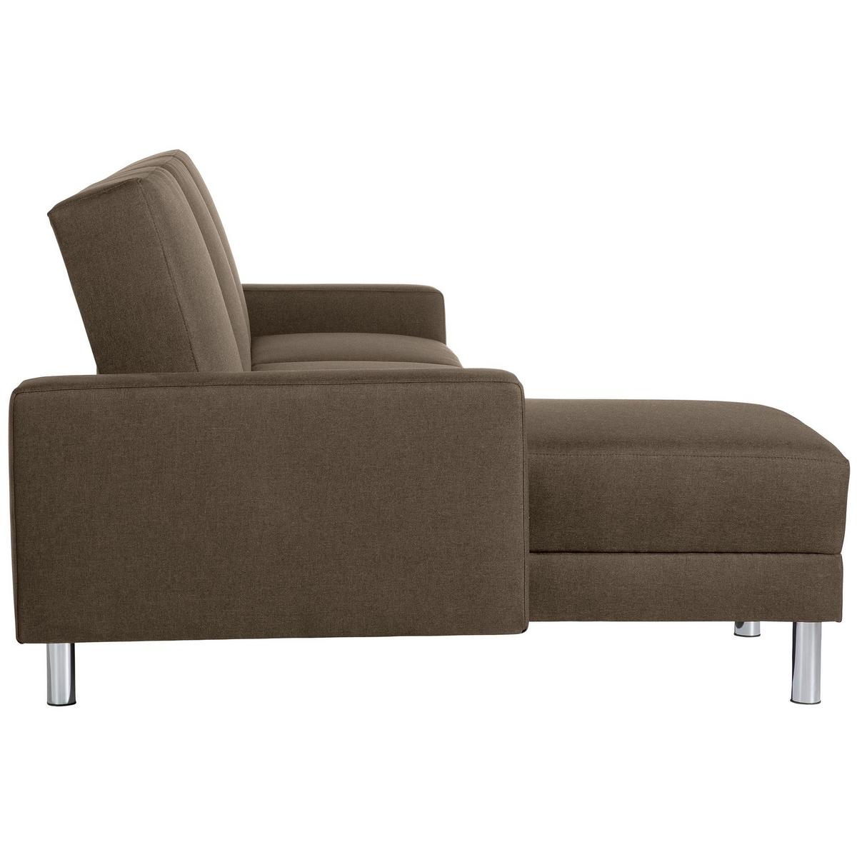 FUNKTIONSSOFA mit Hocker Katryna Flachgewebe sahara - Sahara, Kunststoff (144/92/230cm) - 58aufmkessel