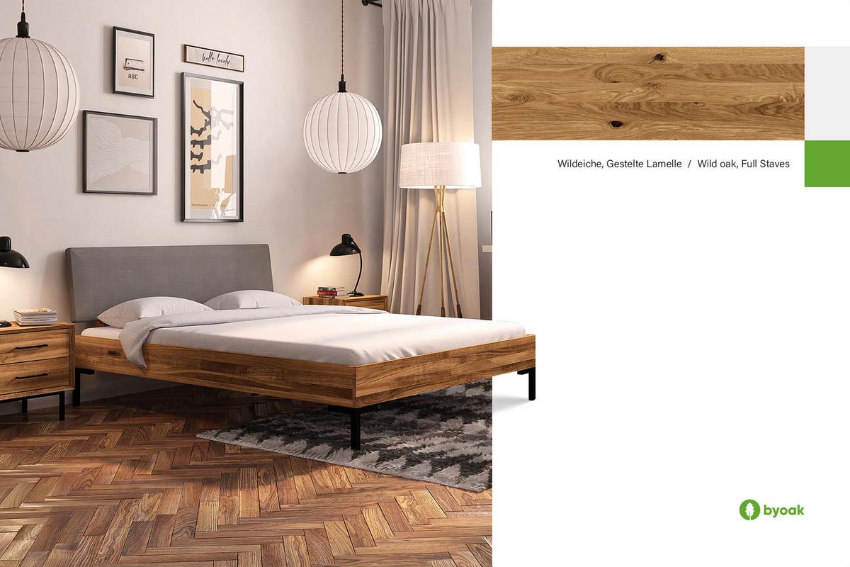 BETT LEON 1 80x200 Wildeiche - Wildeiche, Holz (80/200cm) - byoak