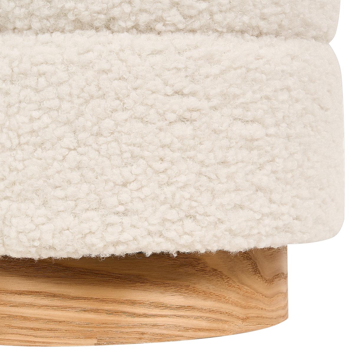 POUF Neely 35/35/38 cm - Weiß, Kunststoff/Textil (35/38/35cm) - Beliani