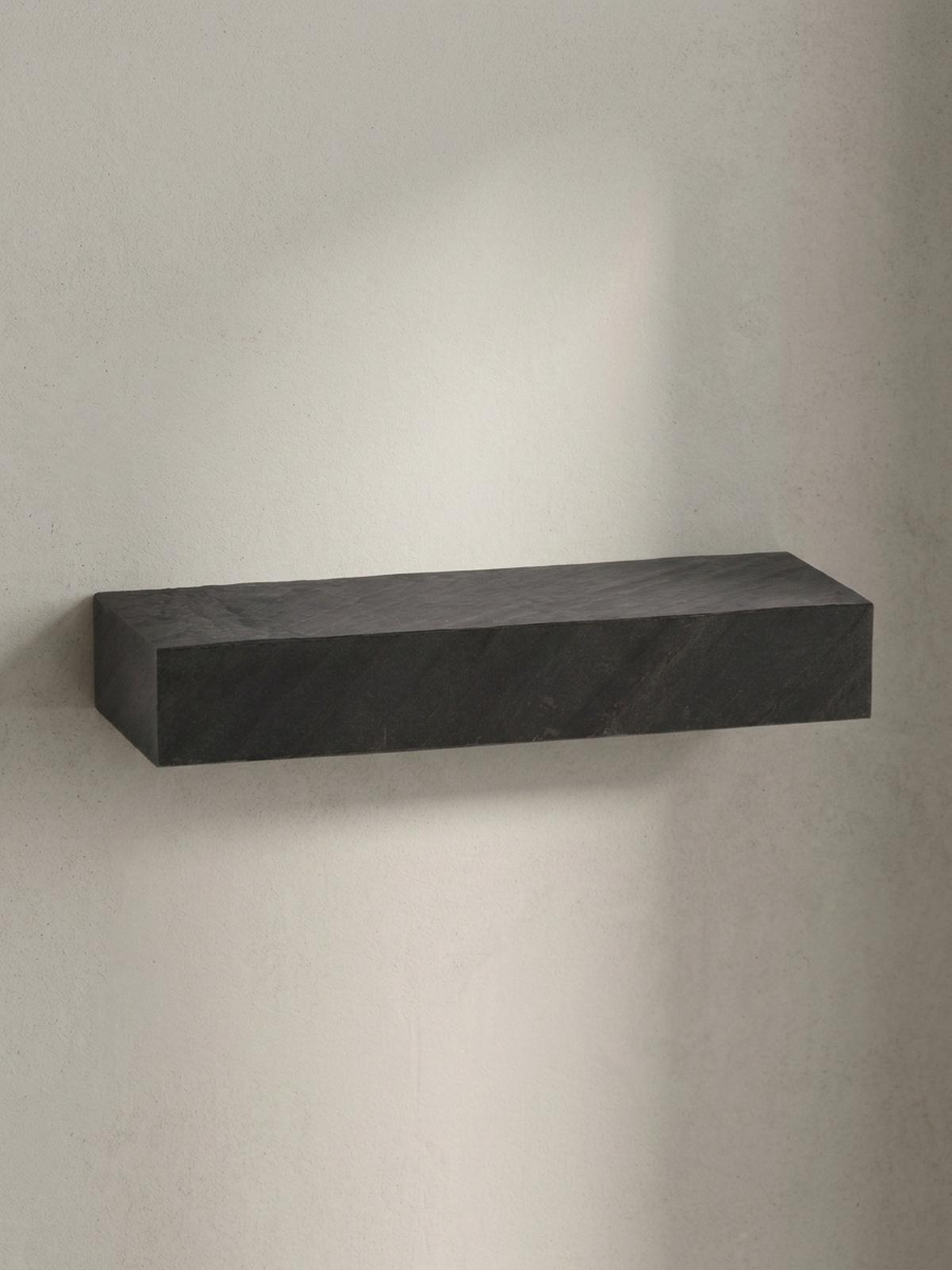WANDREGAL Mango Massivholz Steinoptik Rechteckig Modern, Grau 60x20x10 cm - Grau, Holz (60/10/20cm) - KADIMA DESIGN