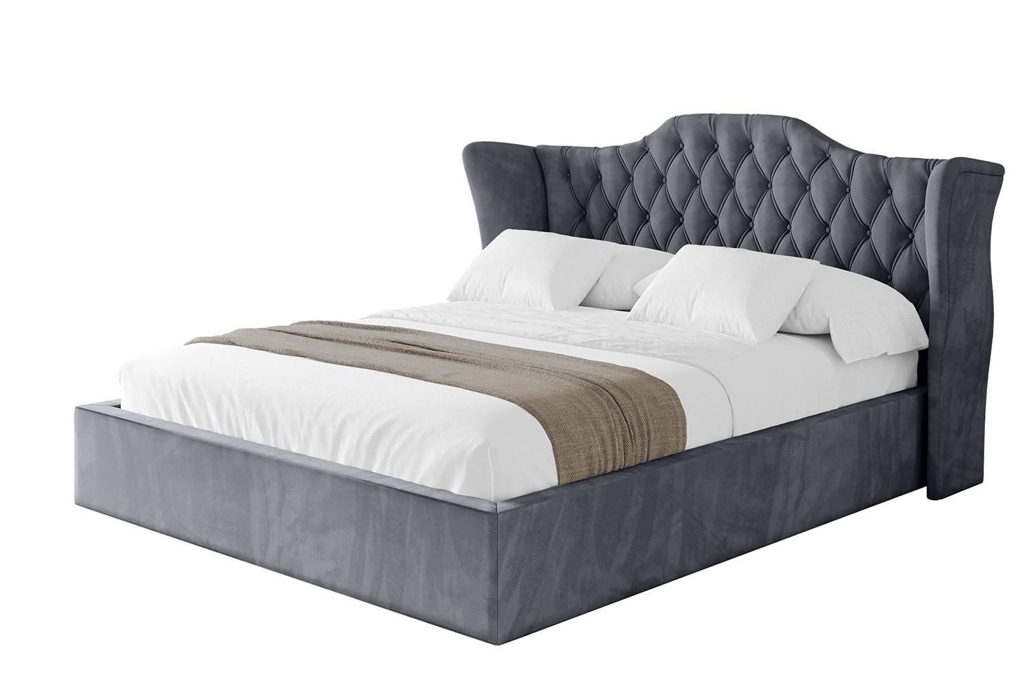 POLSTERBETT mit Bettkasten und Lattenrost, Bett mit Matratze H3/H4 - ZORAN 180x200 Dunkelgrau - Dunkelgrau, Holzwerkstoff/Textil (180/200cm) - ALTDECOR