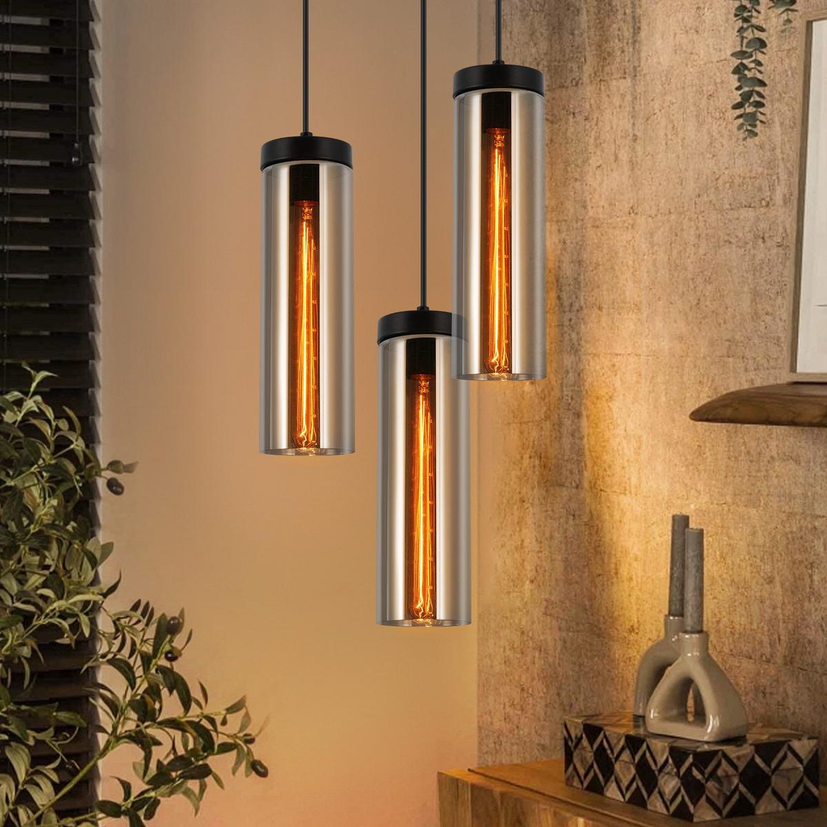 PENDELLEUCHTE Marsden 22/22/158 cm - Schwarz, Metall (22/22/158cm) - Nettlife