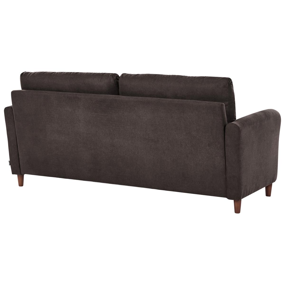 3-SITZER-SOFA Stoff Dunkelbraun Mare - Dunkelbraun, Textil (184/88/77cm) - Beliani