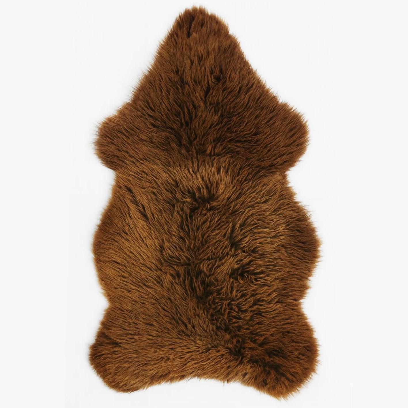 SCHAFFELL Öko Natur – Hellbraun, Weiche Wolle ca. 100 cm - Hellbraun, Fell (60/100cm) - Provellus