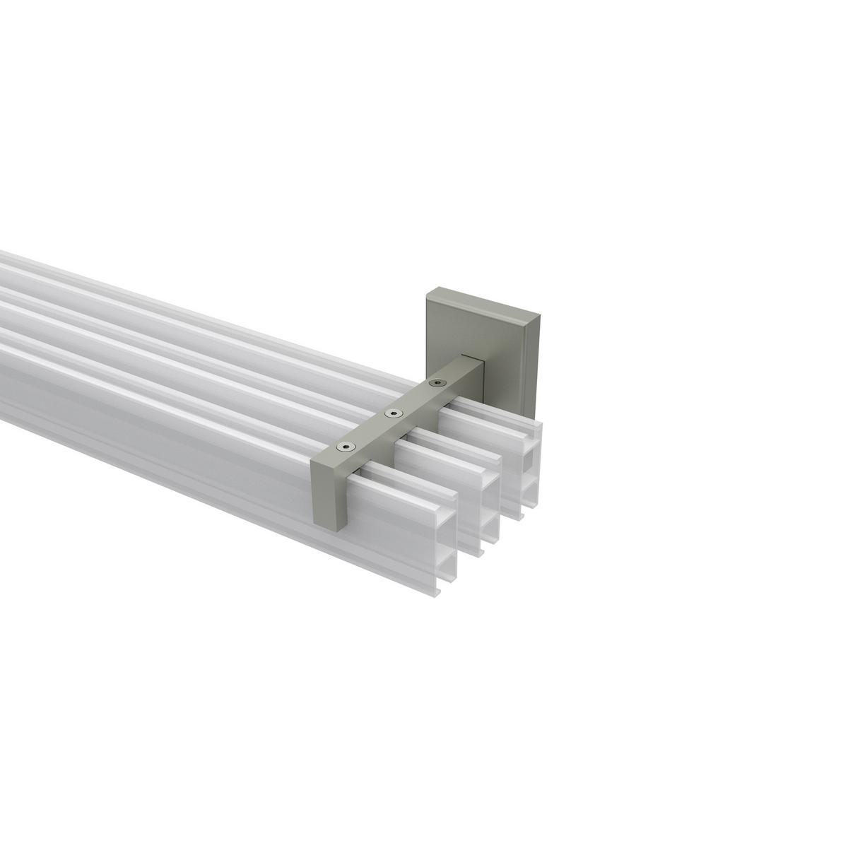 TRÄGER FÜR GARDINENSTANGEN INNENLAUF 14x35 mm, Smartline 3-läufig, Edelstahl-Optik - Edelstahlfarben, Metall (10/6.5/4.5cm) - INTERDECO