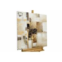 ÖLGEMÄLDE 80/80 cm - Beige/Goldfarben, Holz/Textil (80/80cm) - KUNSTLOFT