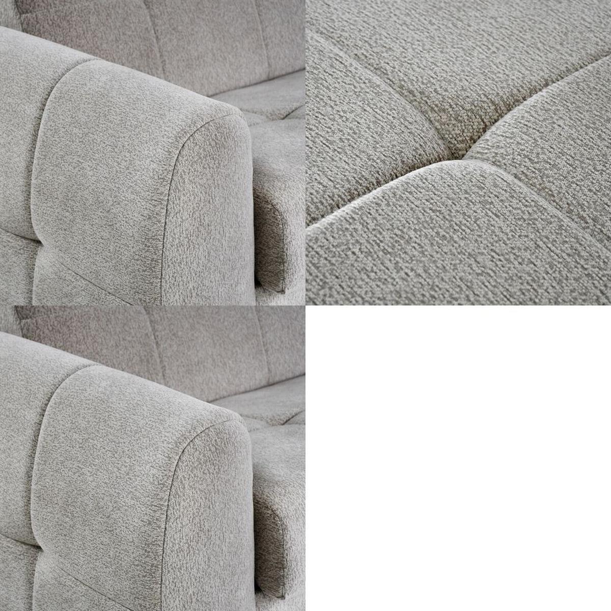 SCHLAFSOFA Pireus mit italienischem Gestell, 180x200, Graubeige - Beige/Schwarz, Textil (250/90/100cm) - Beautysofa