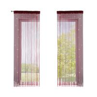 FADENGARDINE 2ER SET HxB 250x140 cm Rot Lurex - Hellrot, Textil (140/250cm) - Gardinenbox
