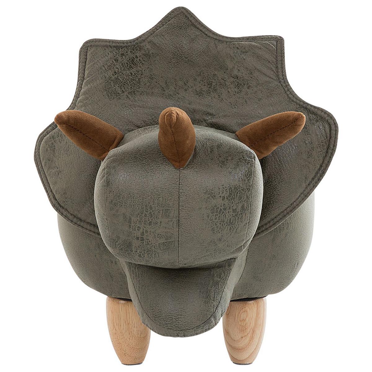 HOCKER Triceratops 42/92/56 cm - Grün, Kunststoff/Textil (92/56/42cm) - Beliani