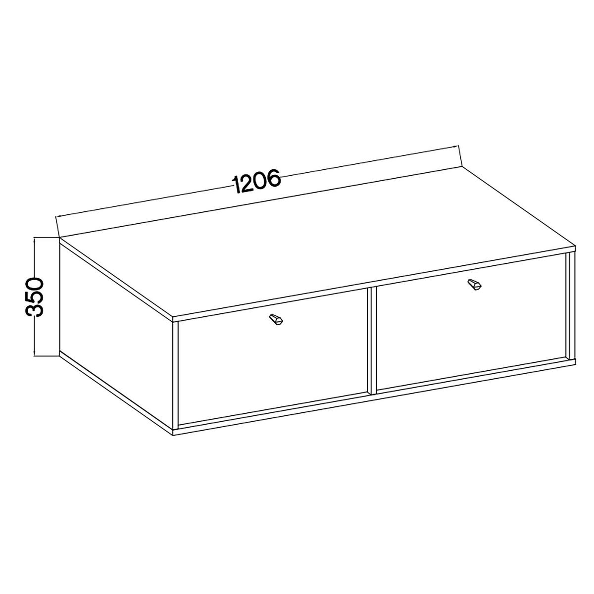 LOWBOARD TORINO 120,6x40,8x35 cm mit 2 Türen Beige - Beige, Holzwerkstoff (120.6/35/40.8cm) - MASSENO