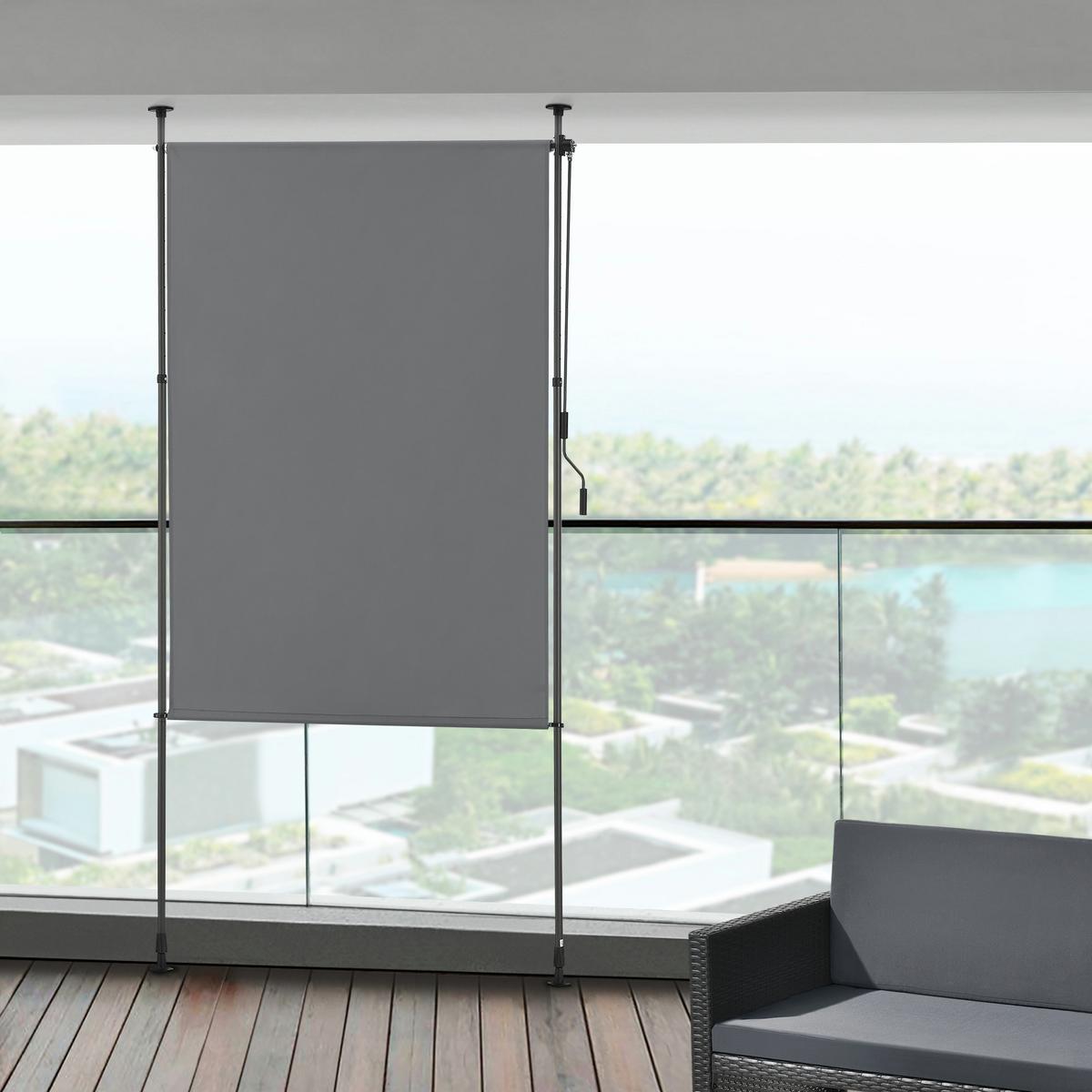 KLEMMMARKISE Cimarra - Dunkelgrau, Textil/Metall (150/270cm) - pro.tec