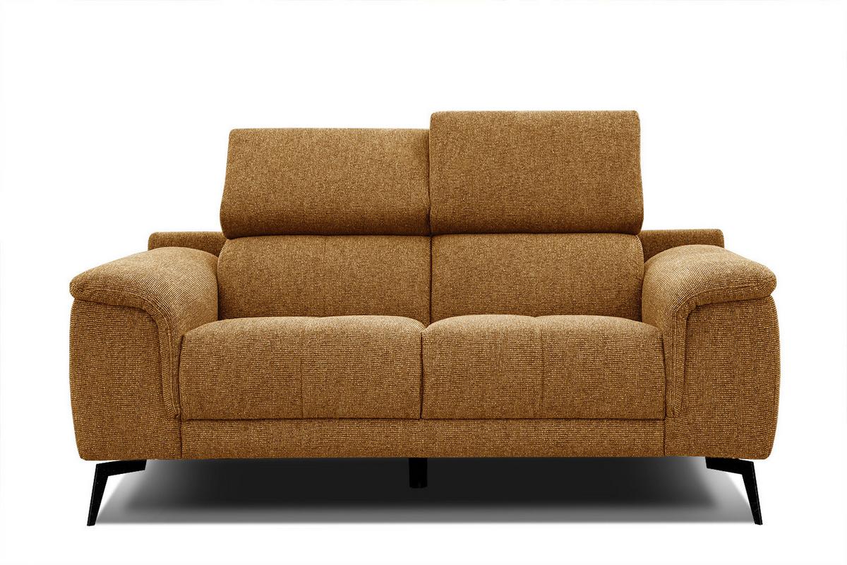 SOFA FIERO 2-Sitzer, orange - Schwarz/Orange, Holzwerkstoff/Textil (170/82/103cm) - Wozimo