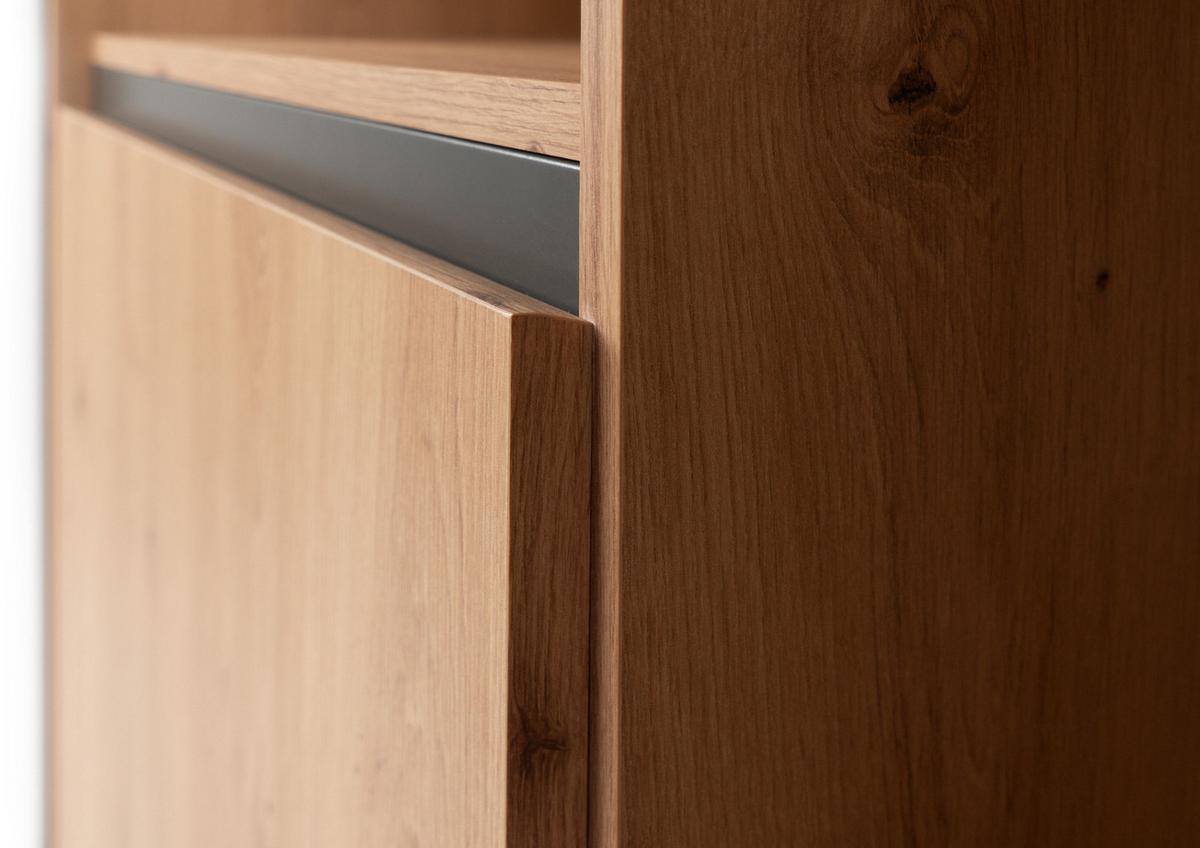 HIGHBOARD Artisan Eiche und Anthrazit, große Kommode 120 x 140 cm - Anthrazit/Eiche Artisan, Holzwerkstoff (120/140/40cm) - Furn.Design