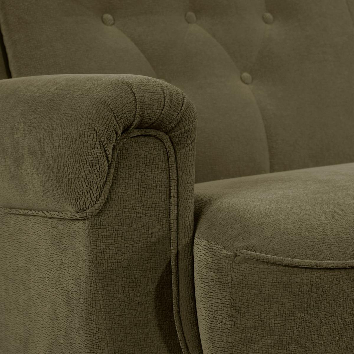 SOFA 3-Sitzer mit Bettfunktion Kaylyn Flockstoff grün - Grün, Kunststoff (207/89/83cm) - 58aufmkessel