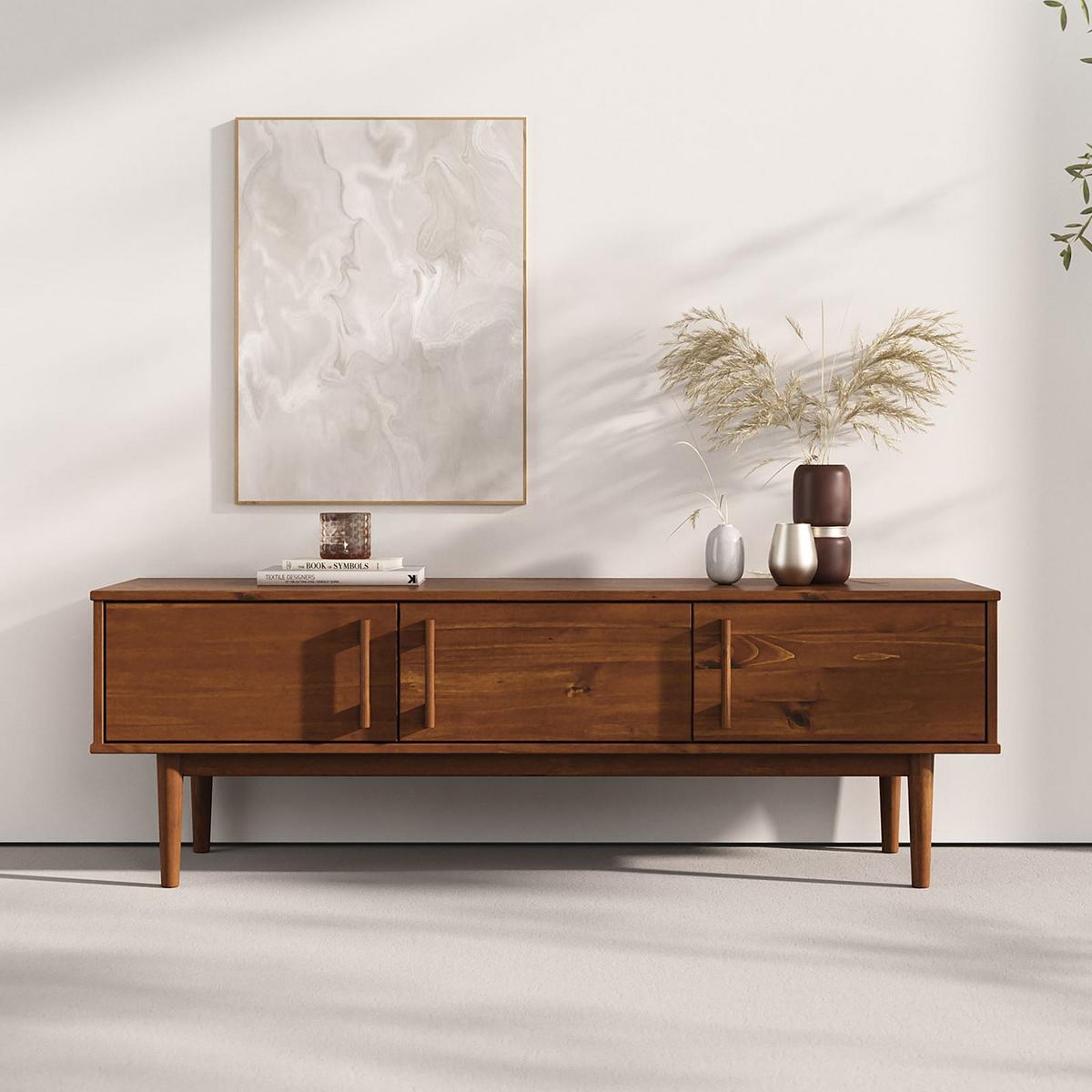 LOWBOARD TECCA - Kastanienfarben, Holz (145/48/41cm) - IDIMEX