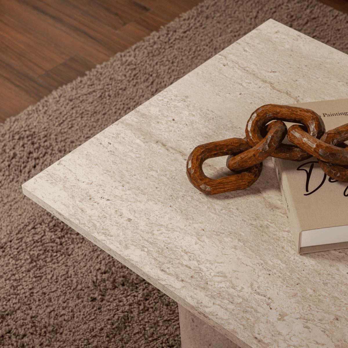 COUCHTISCH mit rechteckiger Platte 119/60/40 cm - Hellbraun, Holzwerkstoff (65/60/40cm) - Calicosy