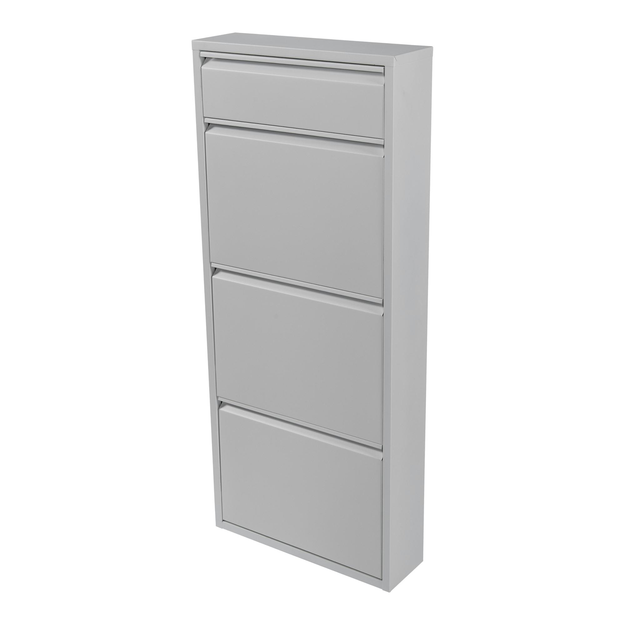 SCHUHKIPPER Sokndal - Weiß, Metall (50/118/15cm) - [en.casa]