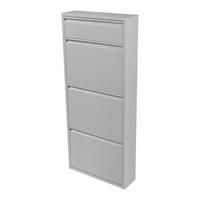 SCHUHKIPPER Sokndal - Weiß, Metall (50/118/15cm) - [en.casa]