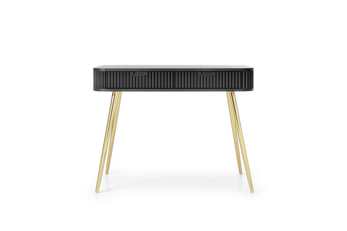 KONSOLENTISCH ZENZERO 103/80/49 cm mit Schubladen, Schwarz - Schwarz, Holzwerkstoff (49/103/80cm) - MASSENO