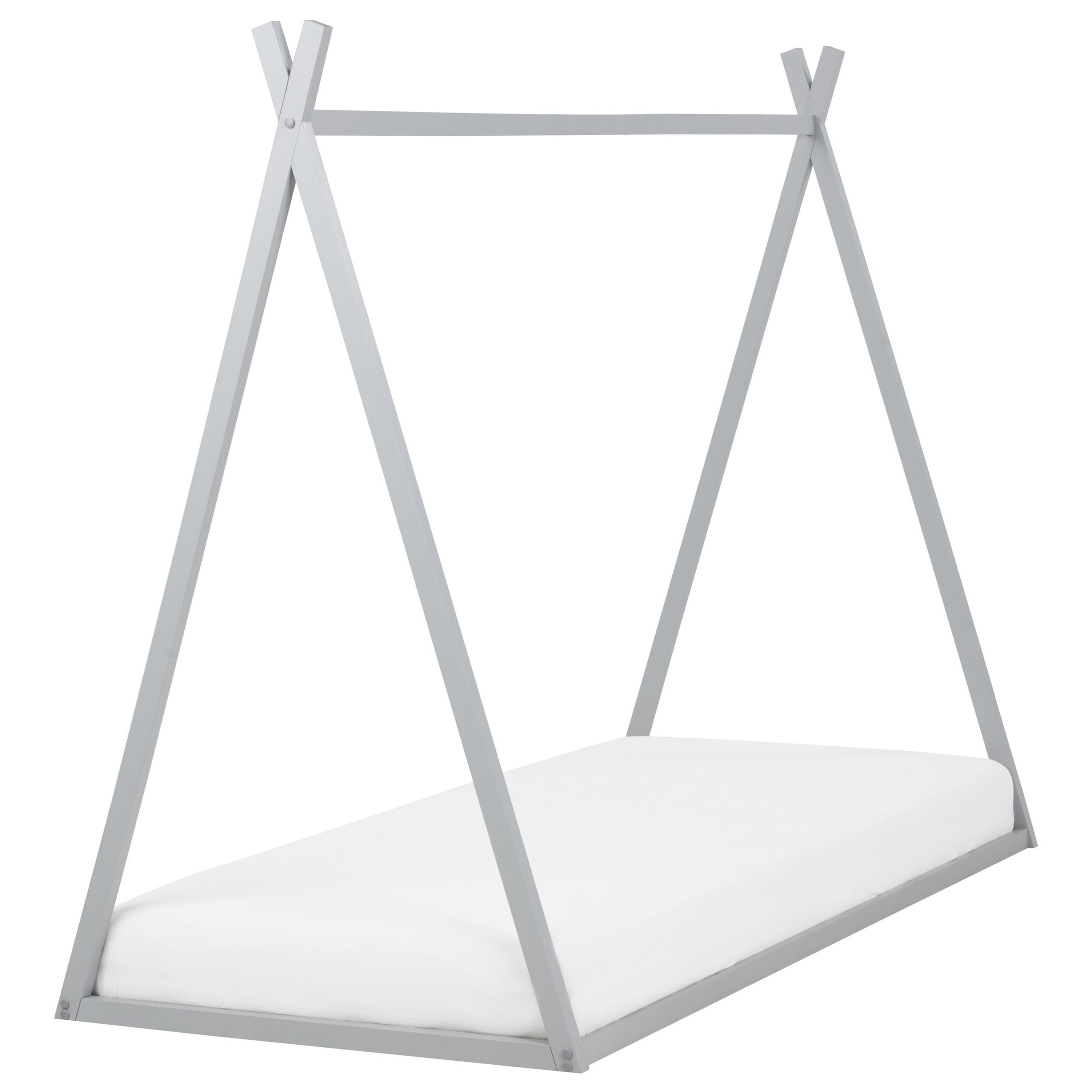 KINDERBETT Grau 90-200 cm Saurat - Grau, Holz (90/200cm) - Beliani