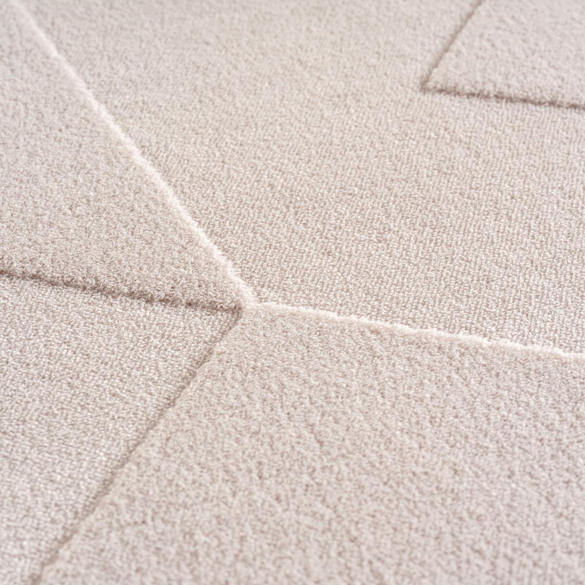 TEPPICH Kurzflor Waschbar LAVAREDO in Creme, geometrisch, 80 x 250 cm - Beige, Textil (250/80cm) - KADIMA DESIGN