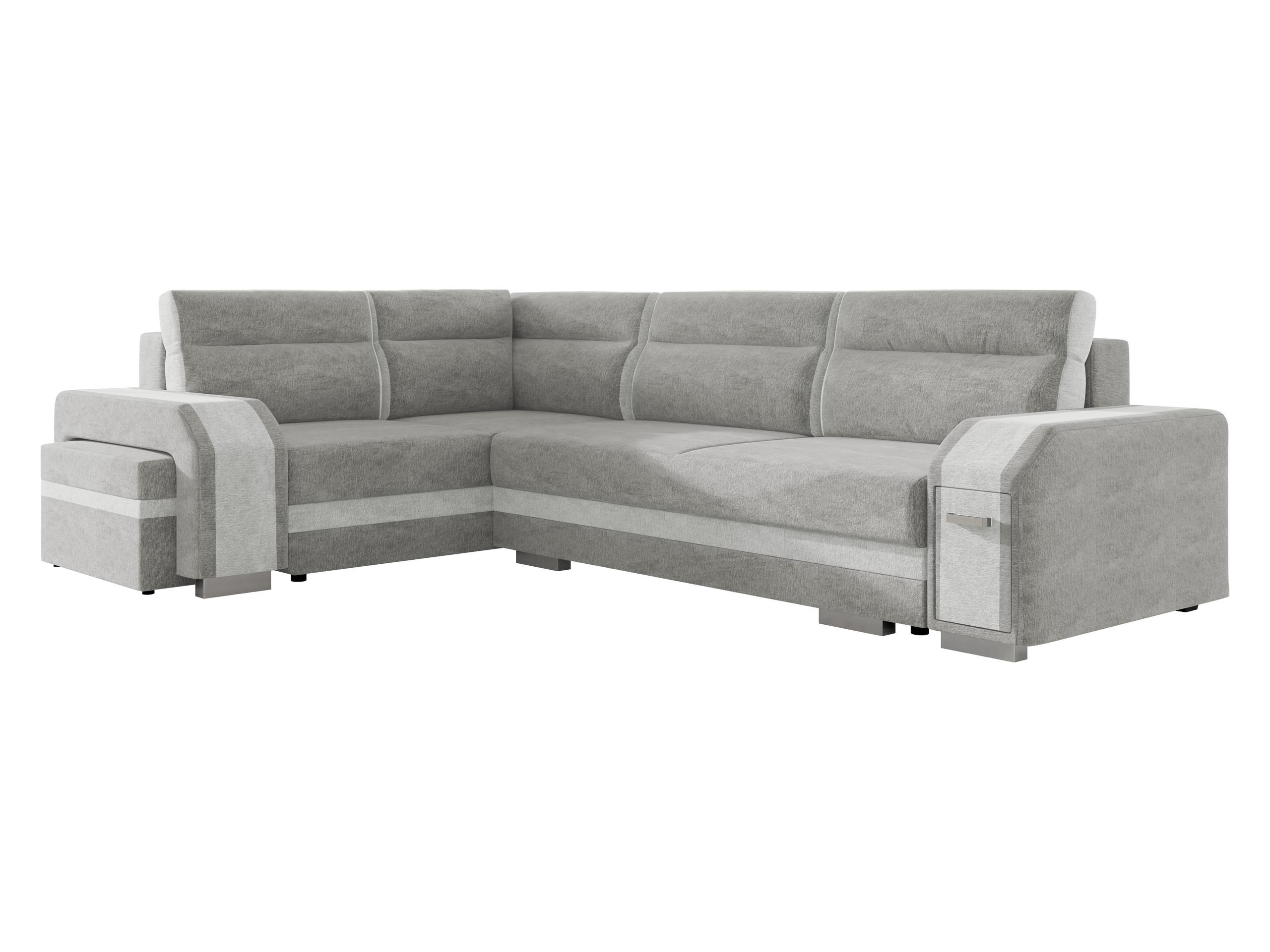 ECKSOFA Assan, Seite: Links - Chromfarben/Hellgrau, Holz/Kunststoff (305/205cm) - MIRJAN24