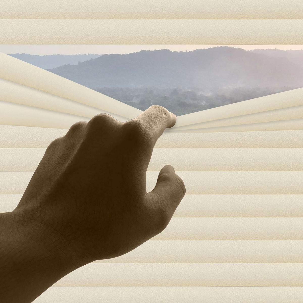 JALOUSIEN vinyl venetianische mit Beige Zugschnur 105x160 - Beige, Kunststoff (105cm) - STORESDECO