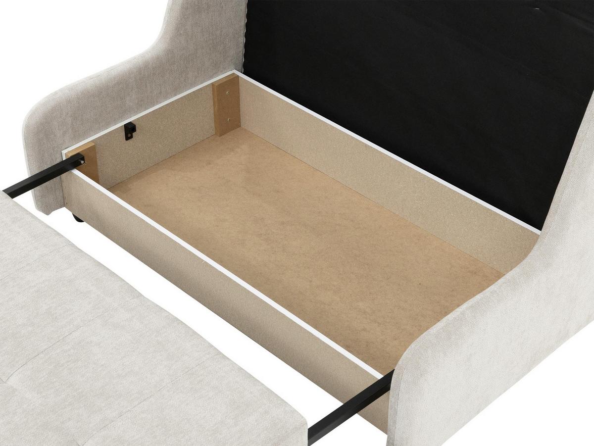 SCHLAFSOFA Viva Elite III - Hellgrau/Schwarz, Holz/Metall (146/85/98cm) - MIRJAN24