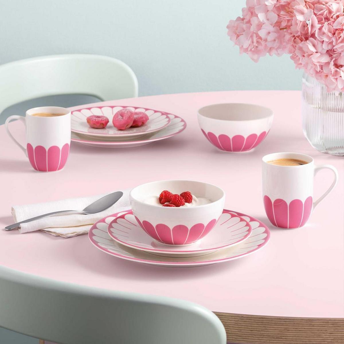 STARTER-SET Fleur Couleur Cassis 8-tlg. - Pink, Keramik (2/2/2cm) - Villeroy & Boch
