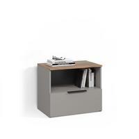 KOMMODE Piave Greige mit klappe - Greige, Holzwerkstoff (60/50/40cm) - Livinity®