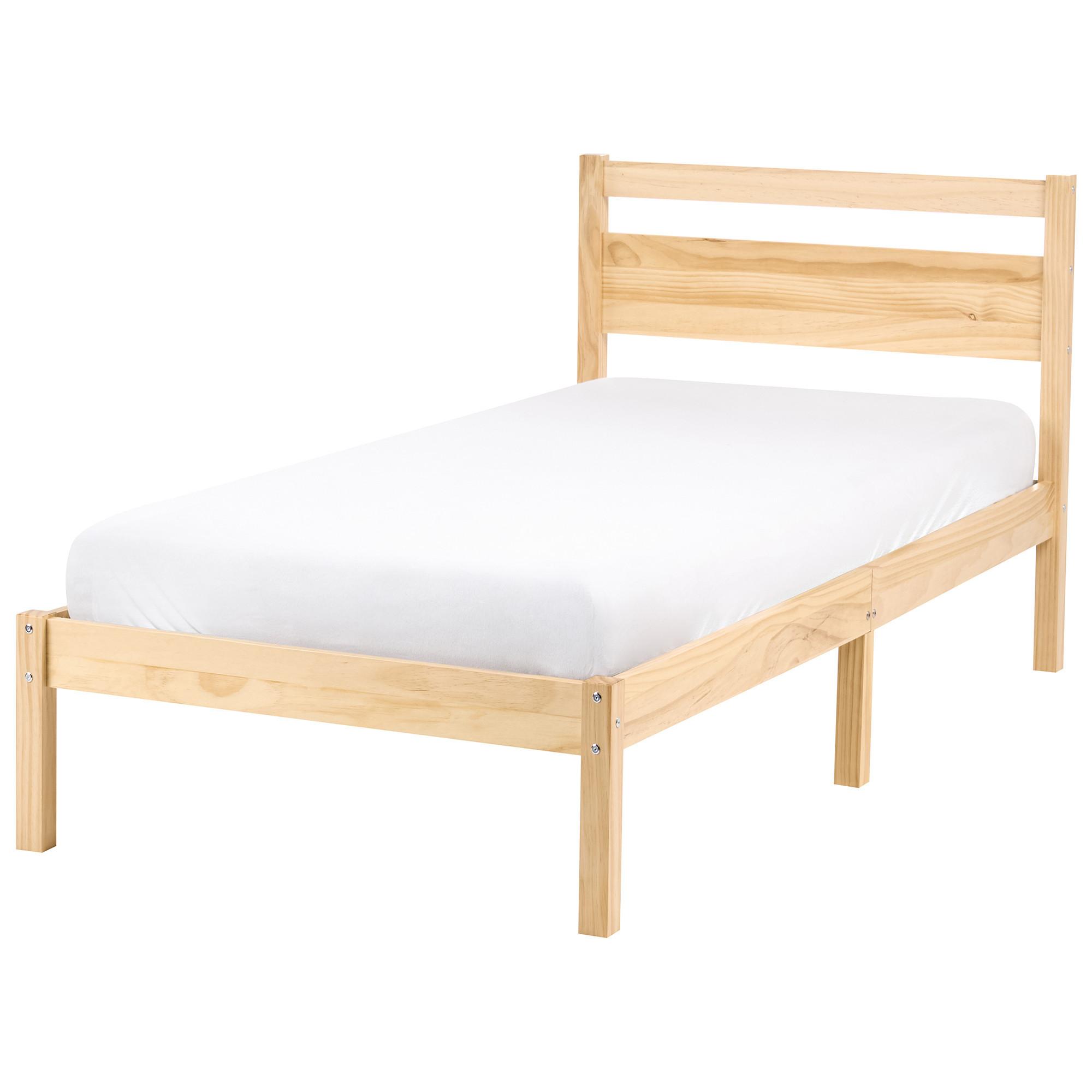 BETT mit Lattenrost 80/200 Kiefernholz Hellbraun Mercurer - Hellbraun/Braun, Holz (80/200cm) - Beliani