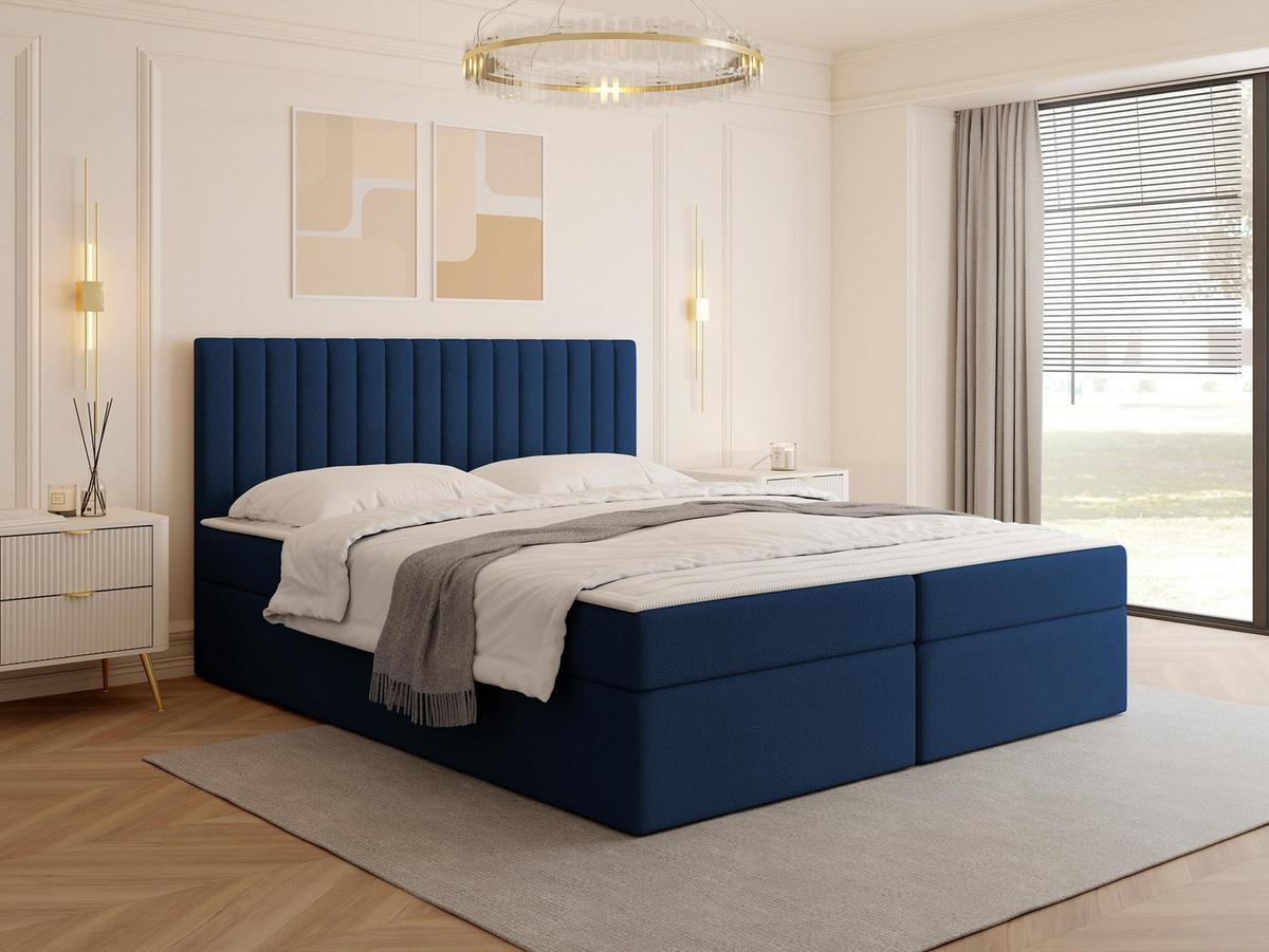 BOXBETT Tirulo - H3 - Blau/Schwarz, Holzwerkstoff/Kunststoff (160/200cm) - MIRJAN24