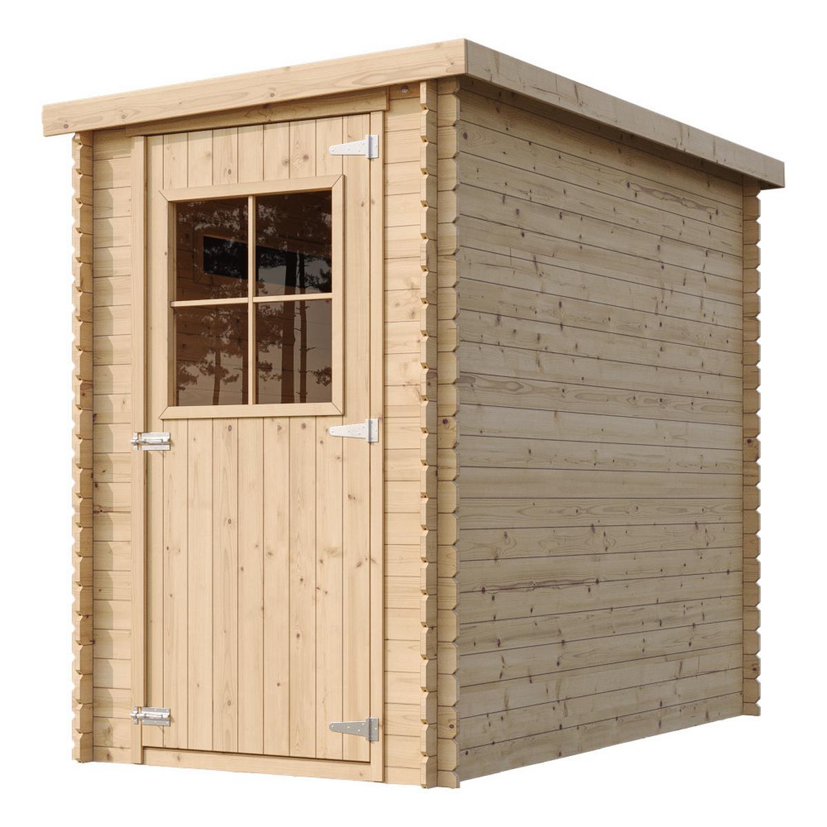 HOLZ-GARTENHAUS - B144xL239xH198 cm/ 2.63 m2 M306 - Beige, Holz (144/198/239cm) - Timbela