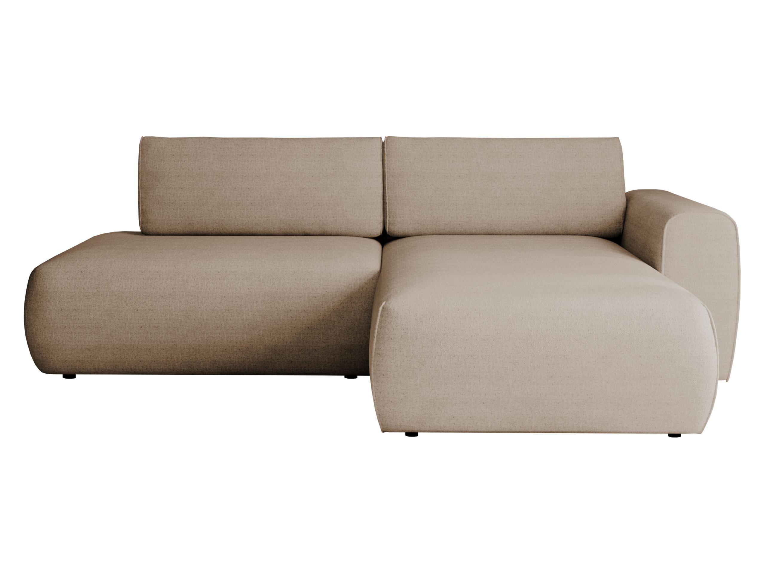 ECKSOFA Mila - Hellbraun/Schwarz, Holzwerkstoff/Kunststoff (164/264cm) - MIRJAN24