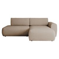 ECKSOFA Mila - Hellbraun/Schwarz, Holzwerkstoff/Kunststoff (164/264cm) - MIRJAN24