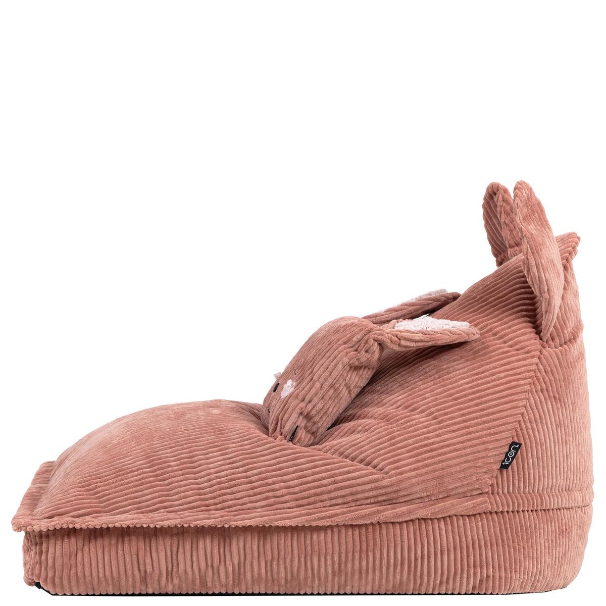 KINDERSITZSACK mit Kissen Kaninchen Cord - Pink, Textil (72/66/102cm) - icon